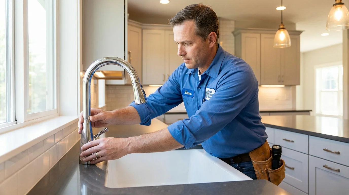 Kitchen faucet installation by Johns Plumbing LLC in Atkins